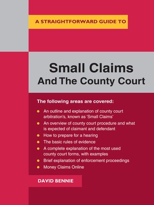 cover image of A Straightforward Guide to Small Claims and the County Court
